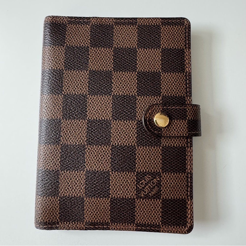 Authentic Louis Vuitton Damier Ebene Pm Agenda